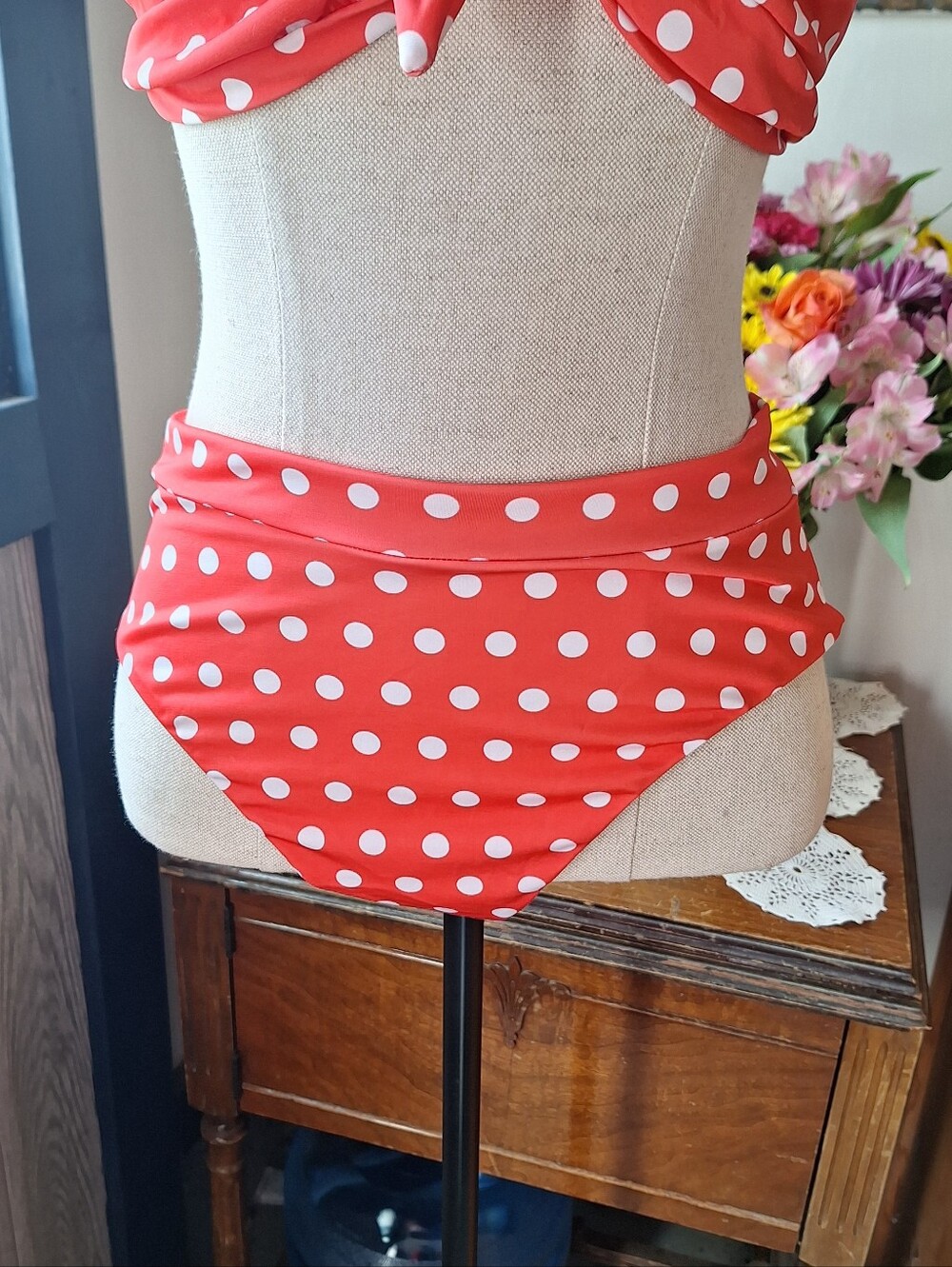 YELLOW The Label Brazilian Cut Polka Dot Bikini Bottom, Small, NWOT